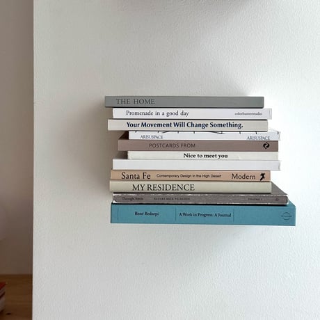 wall-03145　FLOATING BOOK SHELF 本を浮かせるシェルフ 同色2個セット