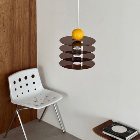 light-03372　Acrylic Flying Saucer ペンダントライト 口金E17