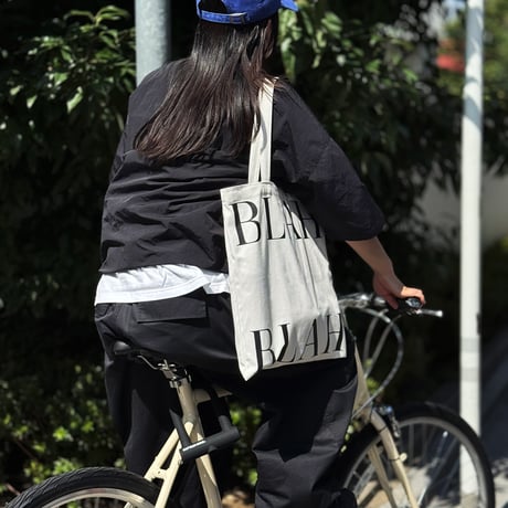 bag-03125　BLAH オフホワイト キャンバス トートバッグ