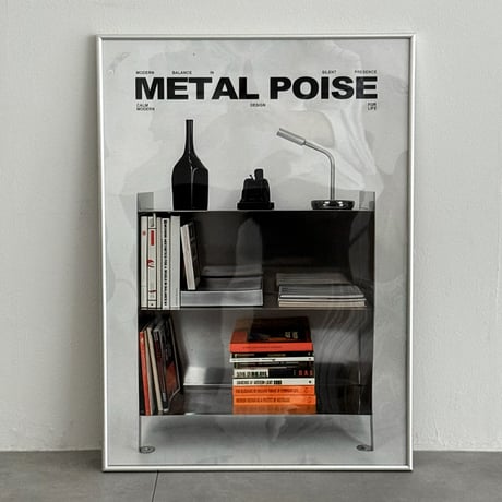 予約販売11月中旬～11月下旬頃発送予定　poster-03210　METAL POISE シルバーフレーム付き ポスター 70×50cm