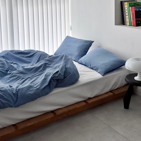 beddingsets-03180　blue×light blue リバーシブル 布団カバーセット