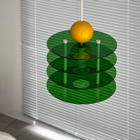 light-03372　Acrylic Flying Saucer ペンダントライト 口金E17