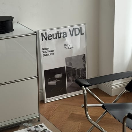 【一部予約商品】　poster-03106　Neutra VDL Studio and Residences シルバーフレーム アートポスター【ART OF BLACK】