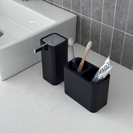 予約販売11月下旬～12月上旬頃発送予定　toiletries-03008　Minimal Square セラミック バスルームアクセサリー 2点セット
