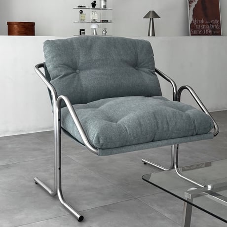 【一部予約商品】　chair-03114　新色追加 Stainless Sling Fabric Lounge Chair ラウンジチェア 1人掛けソファ