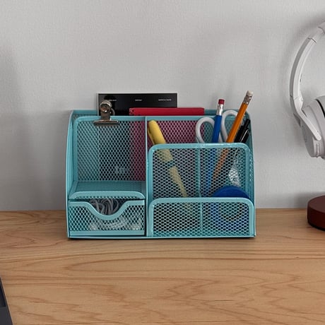 stationery-03058　スチール メッシュ デスクオーガナイザー