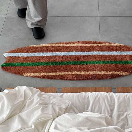 予約販売9月中旬～9月下旬頃発送予定　rug-03113　マルチボーダー サーフボード ラグ 45cm×125cm