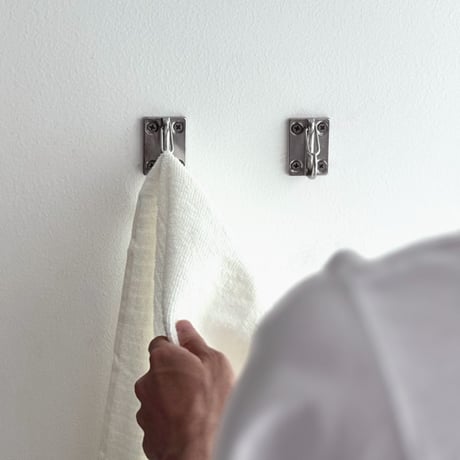 予約販売9月下旬～10月上旬頃発送予定　wall-03138　Square Latch ステンレス ウォールフック 2個セット