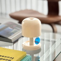 light-03414　選べるチャーム付き USB ポータブル マッシュルームランプ LED