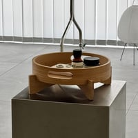 予約販売8月中旬～8月下旬頃発送予定　tray-03108　スタンド バンブー ラウンドトレイ