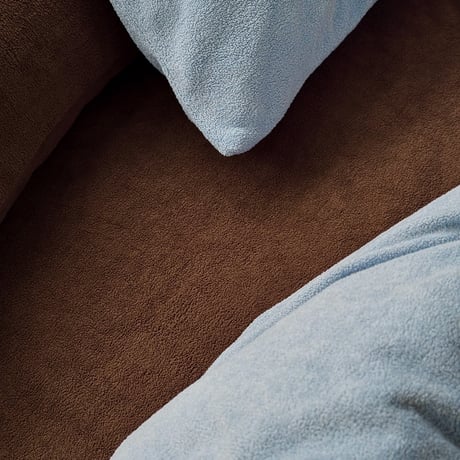 予約販売11月中旬～11月下旬頃発送予定　beddingsets-03209　 light blue×brown sheets あたたか ファイバー厚手 起毛 布団カバーセット