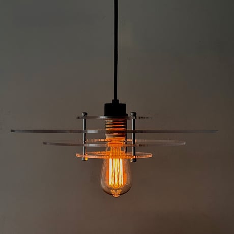 light-03207　クリア フラットレイヤーシェード Large ペンダントライト 口金E26