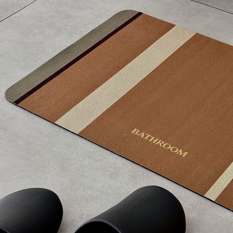 mat-03123　BATHROOM 珪藻土入り バスマット ブラウン 40cm×60cm
