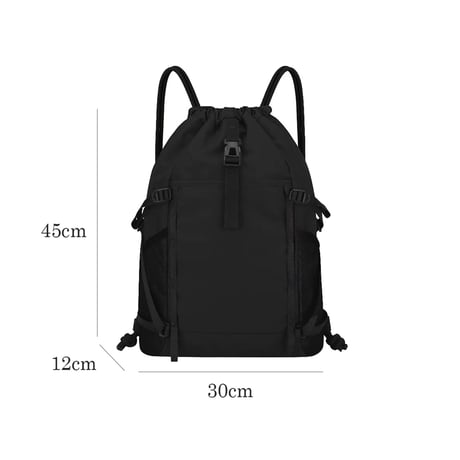 予約販売9月上旬～9月中旬頃発送予定　bag-03123　多機能 ナップサック ブラック