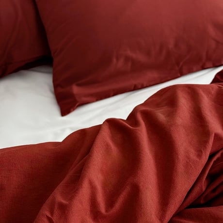 beddingsets-03181　red×white 布団カバーセット