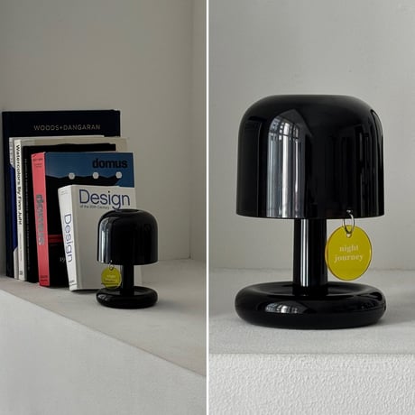 light-03414　選べるチャーム付き USB ポータブル マッシュルームランプ LED