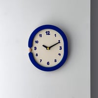 clock-03124　Frame Loop ブルー 掛け時計 静音