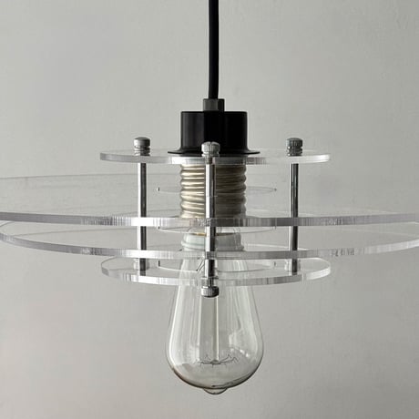 light-03207　クリア フラットレイヤーシェード Large ペンダントライト 口金E26
