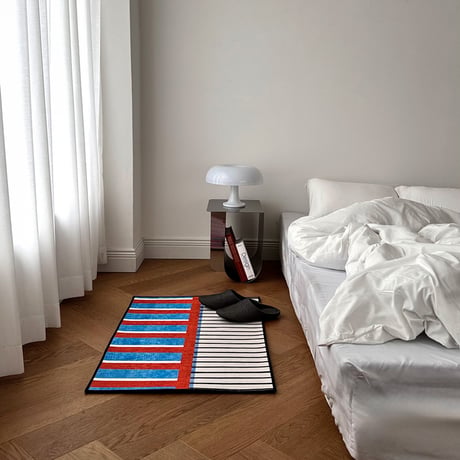 rug-03109 カラーブロック ストライプラグ 60×90cm