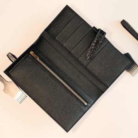 USUWA クロコダイル長財布　黒