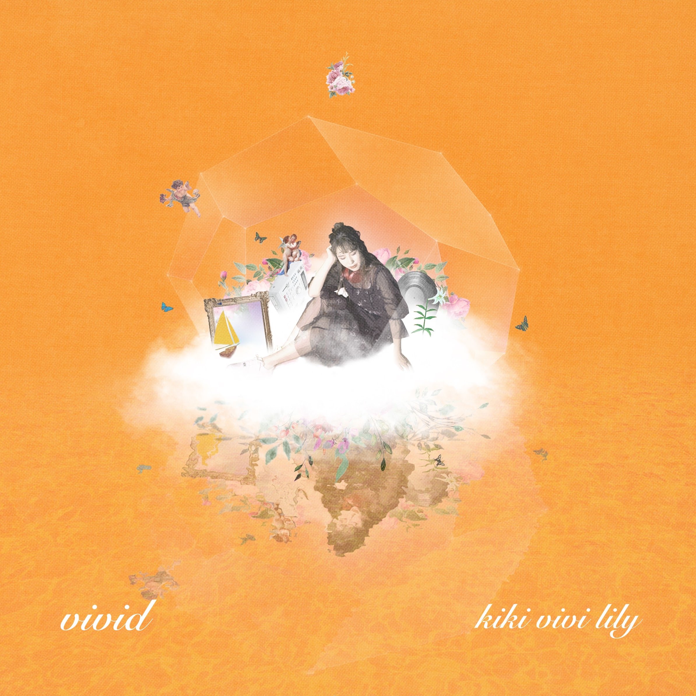 kiki vivi lily Blossom 直筆サイン入り kiki vivi lily / vivid（clear orange vinyl）【ポスター