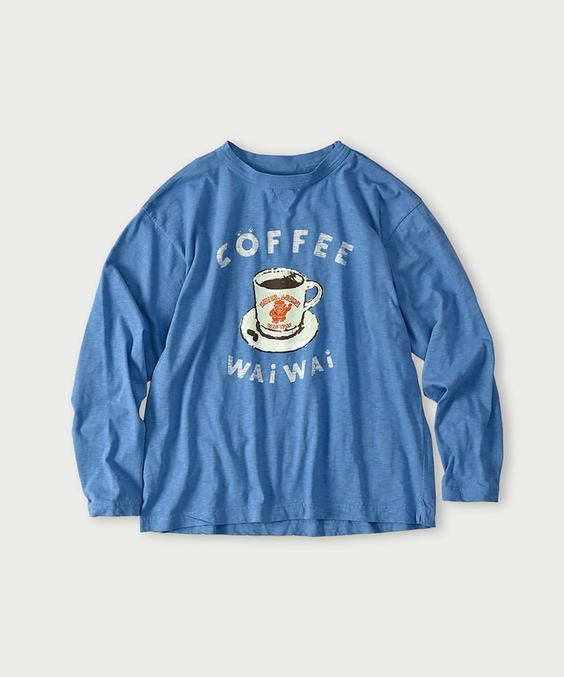 コーヒーベタッチプリントの908海比古Tシャツ | 45R葉山店