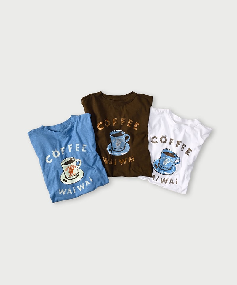 コーヒーベタッチプリントの908海比古Tシャツ | 45R葉山店