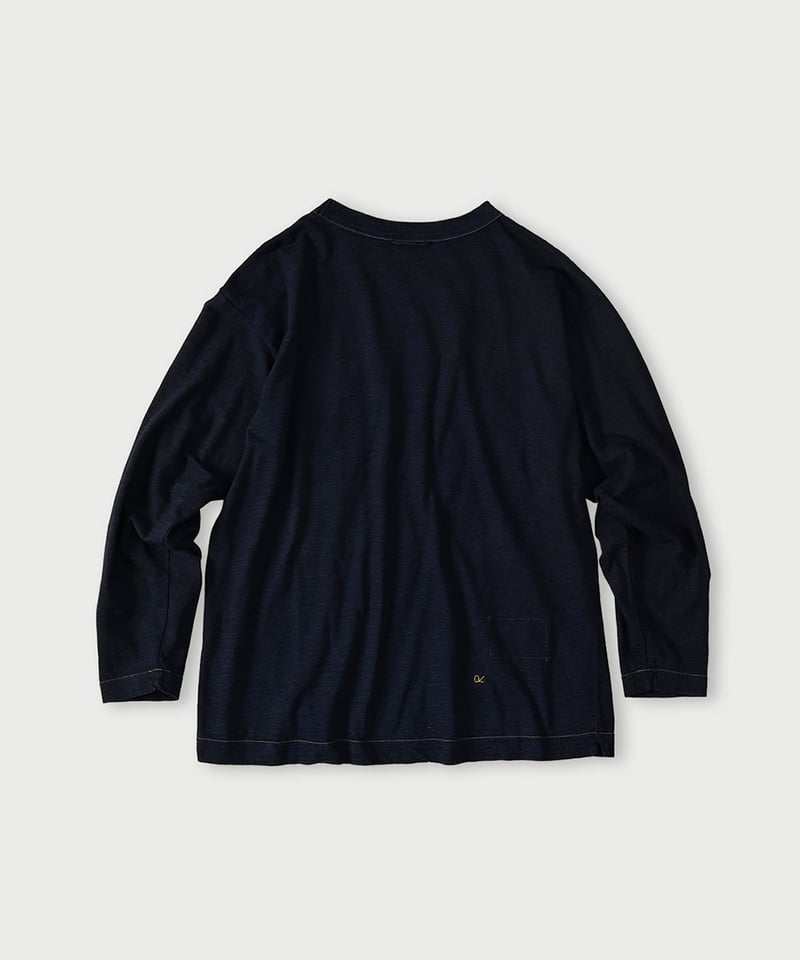 スマアールコーヒー刺繍の908海比古Tシャツ (インディゴ) | 45R葉山店
