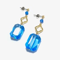 ブルーアゲート　ピアス