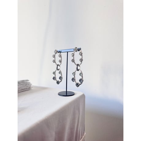 CREZUS Paris | HIRCUS Pierced Earrings ( Grey / Silver )