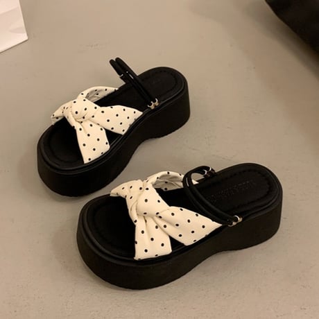 厚底 サンダル 歩きやすい 7cm かわいい 厚底 スリッパ 2way 夏 M331