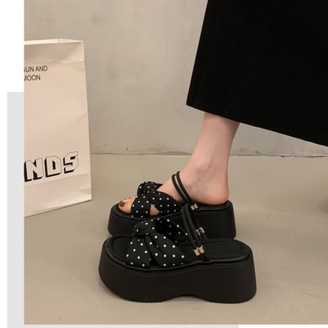 厚底 サンダル 歩きやすい 7cm かわいい 厚底 スリッパ 2way 夏 M331