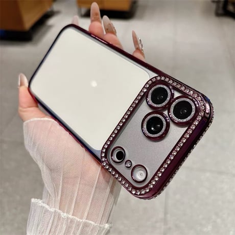 iphone18pro max/17pro ケース キラキラ クリア iphone ケース 透明 可愛い【カメラ保護フィルム付き】M064