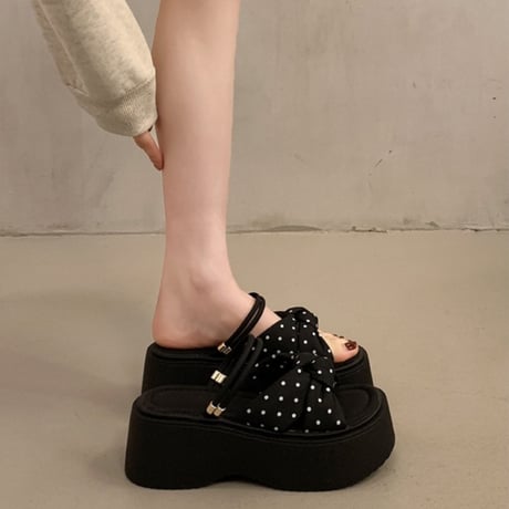 厚底 サンダル 歩きやすい 7cm かわいい 厚底 スリッパ 2way 夏 M331