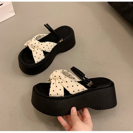 厚底 サンダル 歩きやすい 7cm かわいい 厚底 スリッパ 2way 夏 M331