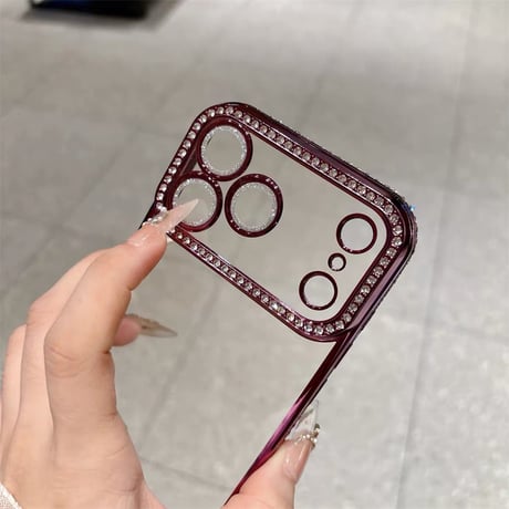 iphone18pro max/17pro ケース キラキラ クリア iphone ケース 透明 可愛い【カメラ保護フィルム付き】M064