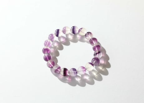 葉月ゆうによる技封入❣️【カルマ体のブロック解放/ハートからの願いを叶える】＆【悟りのシッディ入り】バイカラーフローライト ブレスレット
