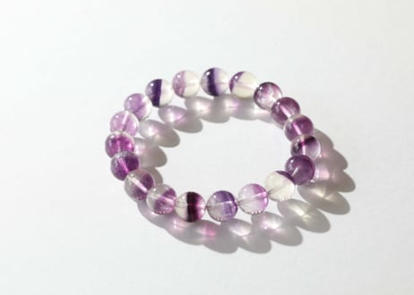 葉月ゆうによる技封入❣️【カルマ体のブロック解放/ハートからの願いを叶える】＆【悟りのシッディ入り】バイカラーフローライト ブレスレット