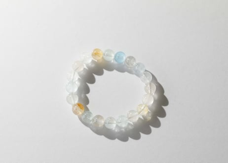 葉月ゆうによる技封入❣️【カルマ体のブロック解放/ハートからの願いを叶える】＆【悟りのシッディ入り】ミックストパーズ ブレスレット