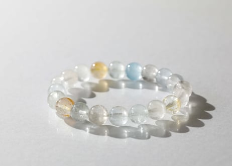 葉月ゆうによる技封入❣️【カルマ体のブロック解放/ハートからの願いを叶える】＆【悟りのシッディ入り】ミックストパーズ ブレスレット