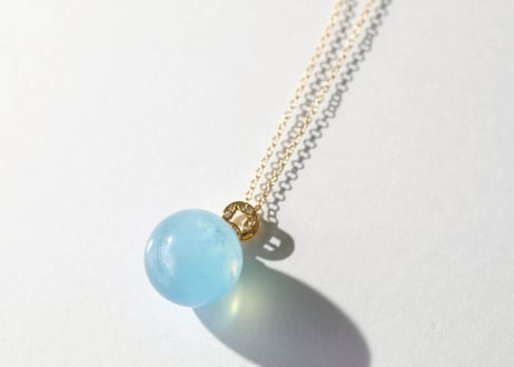 葉月ゆうによる技封入❣️【あらゆる面でますますコミュニケーションが円滑になる】アクアマリン ネックレス（ゴールドチェーン）