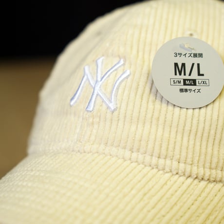 NEW ERA・ニューエラ 9TWENTY Corduroy コーデュロイ ニューヨーク・ヤンキース アイボリー