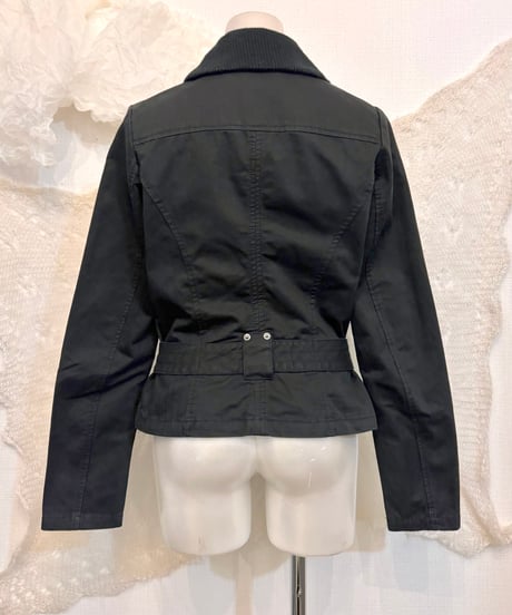 Vintage Belt Design Zip Up Jacket S