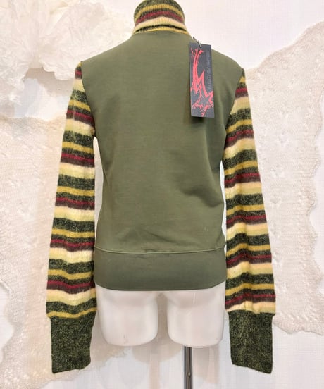 Vintage/Deadstock CASUCCI Mohair Sleeve & Neck Design Top M