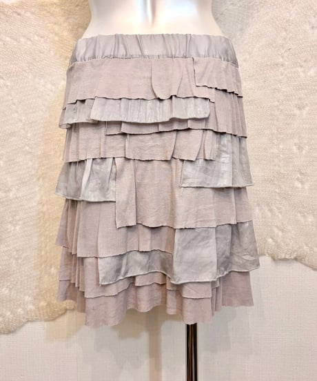 Vintage VIVAYOU Zip Up Design Random Frill Skirt S