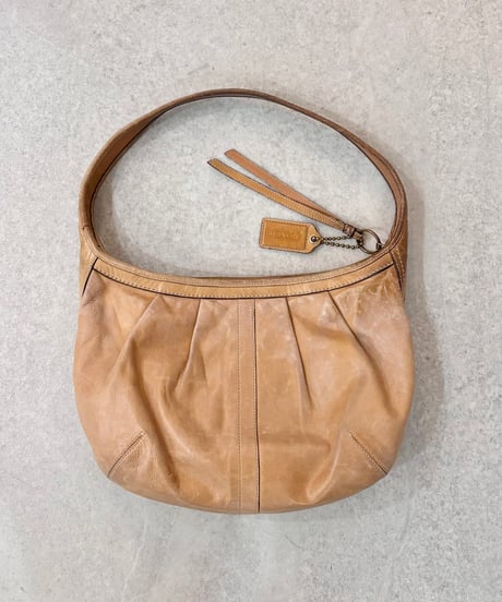 Vintage COACH ERGO HOBO Beige Leather Hand Bag