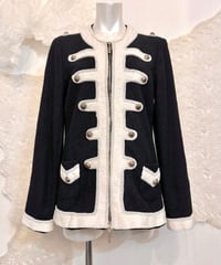 Vintage ALBERTO MAKALI Wool Napoleon Design Zip Up Jacket M