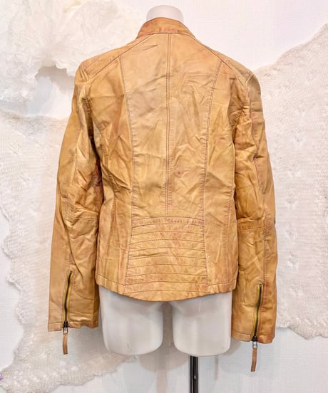 Vintage/Deadstock AJC Camel Brown Leather Blouson M