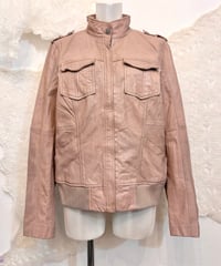 Vintage EDC Pink Greige Leather Blouson M