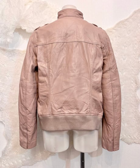 Vintage EDC Pink Greige Leather Blouson M